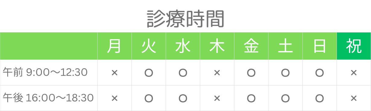 診療曜日表