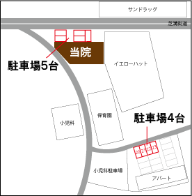 のづた動物病院本院駐車場略地図